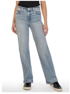 Kut From the Kloth High-Rise Wide-Leg Women's Jeans in Light Blue